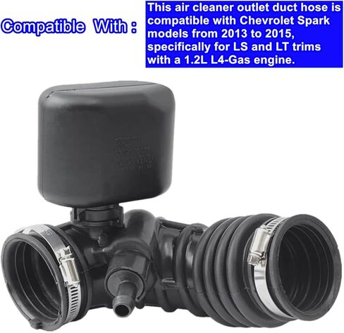 Air Cleaner Outlet Duct Hose 95232495,Fit for Chevrolet Spark 2013-2015 in Saudi Arabia