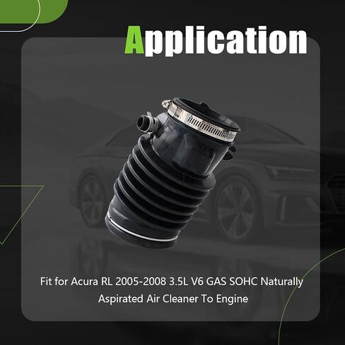 أنبوب خرطوم المنظف هواء المحرك مع المشابك متوافقة مع Acura RL 2005-2008 3.5L V6 استبدال #17228-RJA-A01 696-125 in Kuwait