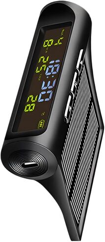 Solar-Powered Car Clock Digital Thermometer Vehicle Temperature Gauge Dashboard Accessory in Saudi Arabia