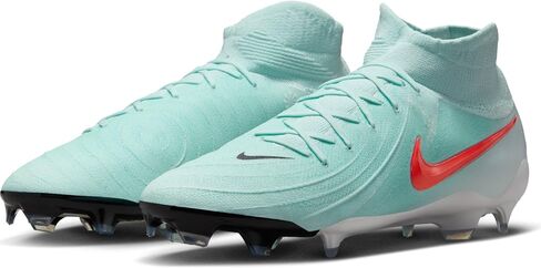 Nike Phantom Luna 2 Pro FG High-Top Soccer Cleats (FJ2575-300, Mint/Off Noir/Atomic Red) in Saudi Arabia