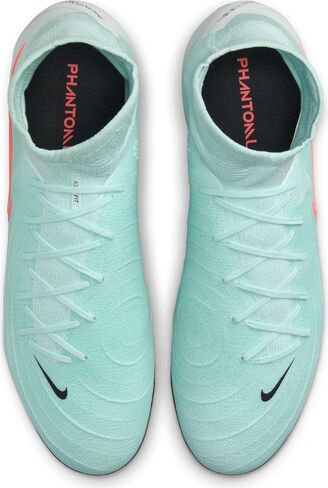 Nike Phantom Luna 2 Pro FG High-Top Soccer Cleats (FJ2575-300, Mint/Off Noir/Atomic Red) in Saudi Arabia