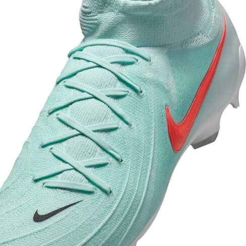 Nike Phantom Luna 2 Pro FG High-Top Soccer Cleats (FJ2575-300, Mint/Off Noir/Atomic Red) in Saudi Arabia