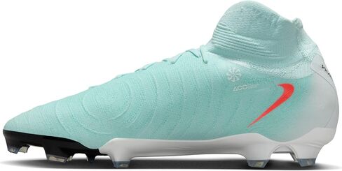 Nike Phantom Luna 2 Pro FG High-Top Soccer Cleats (FJ2575-300, Mint/Off Noir/Atomic Red) in Saudi Arabia