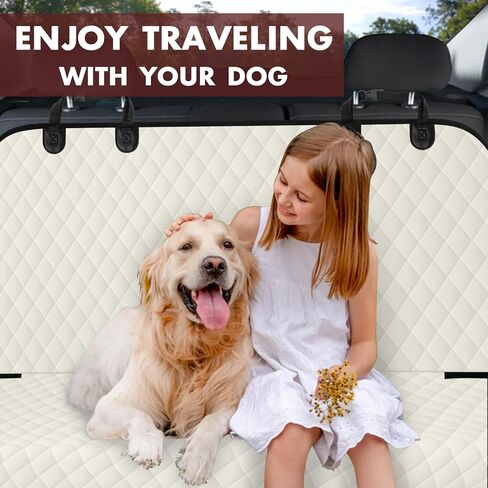 غطاء المقعد الخلفي للكلاب، أغطية مقاعد الحيوانات الأليفة مقاومة للماء وغير قابلة للانزلاق، واقي مقعد السيارة للمقعد الخلفي، غطاء مقعد السيارة الخلفي بمقاس عالمي يناسب السيارات والشاحنات وسيارات الدفع الرباعي، أسود in Kuwait