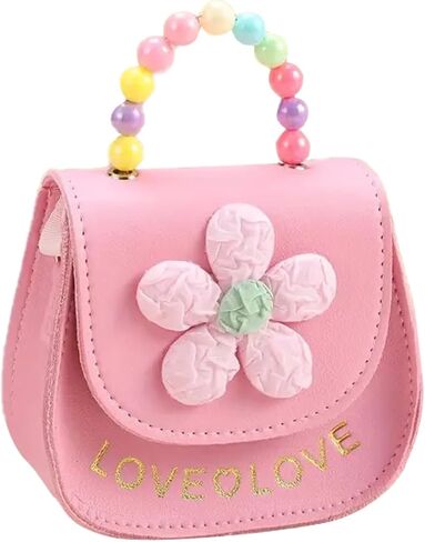 Girls Purse Cute Flower Toddler Purse for Little Girl Shoulder Handbags Christmas Birthday Gift for 3-8 Year Old (pink bowknot) in Saudi Arabia