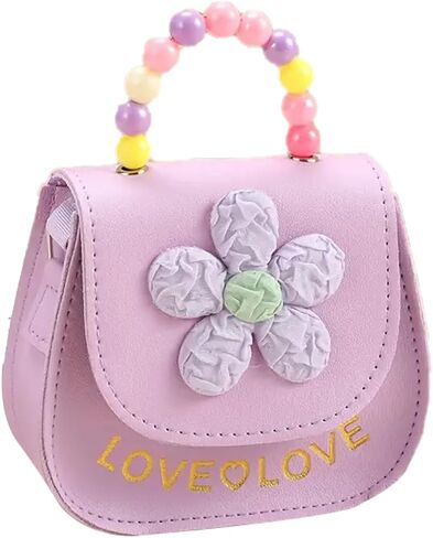 Girls Purse Cute Flower Toddler Purse for Little Girl Shoulder Handbags Christmas Birthday Gift for 3-8 Year Old (pink bowknot) in Saudi Arabia
