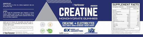 Creatine Monohydrate Gummies for Men & Women, 5g Flavored Creatine Gummy with Electrolytes for Muscle Strength, Muscle Builder, Energy Booster, Pre Workout Supplement, Sugar-Free & Vegan, 120 Count in Saudi Arabia