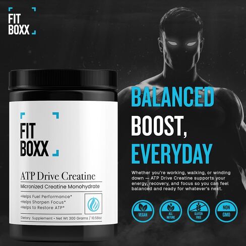 ATPDrive Micronized Monohydrate Creatine for Daily Strength, Mental Clarity & Cellular Power, No Sugar, Clean, High-Absorption Formula, 60 Servings in Saudi Arabia