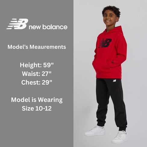 New Balance Boys & Toddlers Athletic 2 قطعة-القطن الناعم المخلوطة هوديي وركض النشط مجموعة التعرق النشط (2T-12) in Saudi Arabia