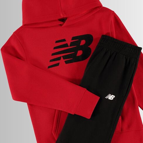 New Balance Boys & Toddlers Athletic 2 قطعة-القطن الناعم المخلوطة هوديي وركض النشط مجموعة التعرق النشط (2T-12) in Saudi Arabia