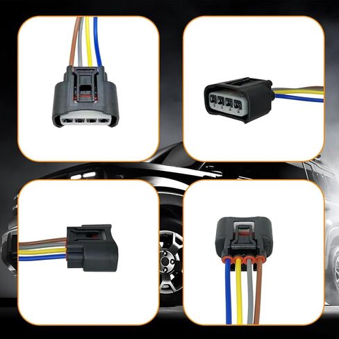 Ijuicy 6 PCS 90980-11885 موصل ملف الإشعال ، واستبدال تسخير سلك لفائف الإشعال ، متوافق مع Camry Corolla RAV4 وأكثر (أسود) in Saudi Arabia