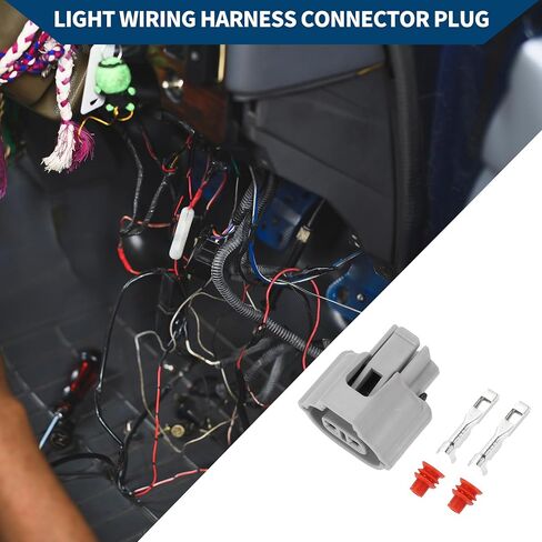 No.88988460 Light Wiring Harness Connector Plug for Chevrolet/Inner Female Wire Terminal Connector/Waterproof Plastic 2mm Series / 1set Gray 2 Pin in Saudi Arabia