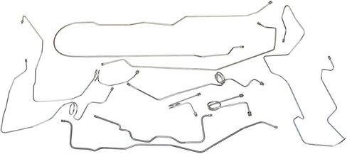 Inline Tube Compatible with 1995-99 Chevrolet GMC Suburban 4WD 3/4-Ton Power Disc Brake Line Kit 10pc, Stainless in Saudi Arabia