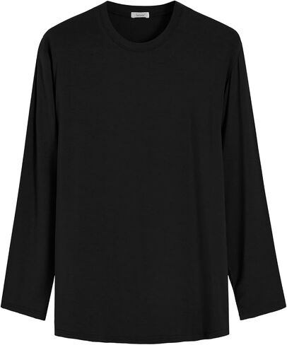 Latuza Men's Bamboo Viscose T-Shirts Long Sleeve Crewneck Tees 2 Pack in Saudi Arabia