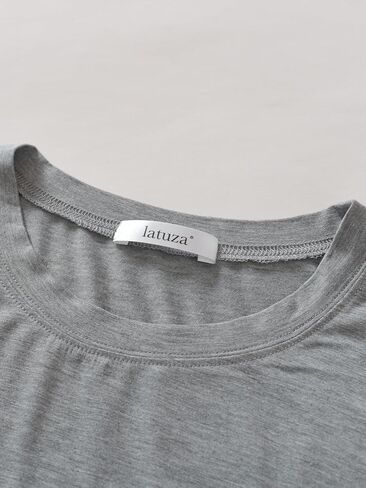Latuza Men's Bamboo Viscose T-Shirts Long Sleeve Crewneck Tees 2 Pack in Saudi Arabia