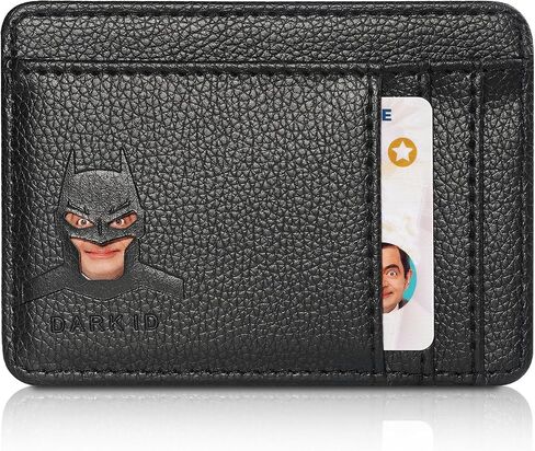 Artvibe Dark Id Leather Bat Wallet للرجال والنساء - حامل بطاقة Superhero Face Eyes Card For Dad ، الابن ، الزوج ، صديقها ، زوجة عيد ميلاد مثالي هدية عطلة عيد الأب in Kuwait