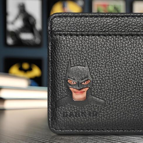 Artvibe Dark Id Leather Bat Wallet للرجال والنساء - حامل بطاقة Superhero Face Eyes Card For Dad ، الابن ، الزوج ، صديقها ، زوجة عيد ميلاد مثالي هدية عطلة عيد الأب in Kuwait