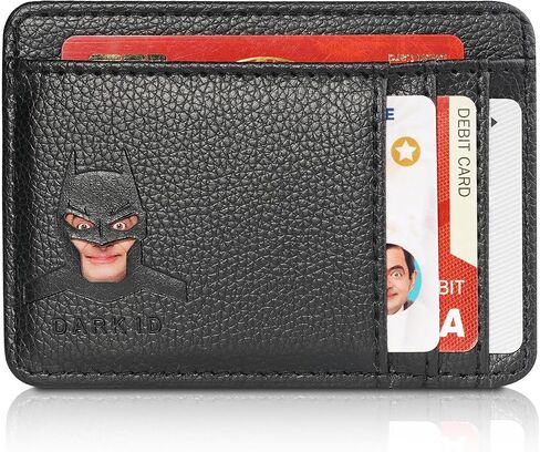 Artvibe Dark Id Leather Bat Wallet للرجال والنساء - حامل بطاقة Superhero Face Eyes Card For Dad ، الابن ، الزوج ، صديقها ، زوجة عيد ميلاد مثالي هدية عطلة عيد الأب in Kuwait