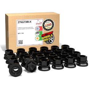 Wheel Accessories Parts OEM Style Lug Nuts, Pack of 24 (M14 x 2.0, 0.90" Long, 13/16" (21 mm) Hex, Black) in Kuwait