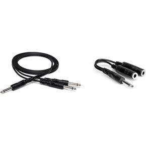 كابل Hosa CYP-105 1/4 بوصة TS إلى كابل TS Y مزدوج 1/4 بوصة، 5 أقدام in Kuwait