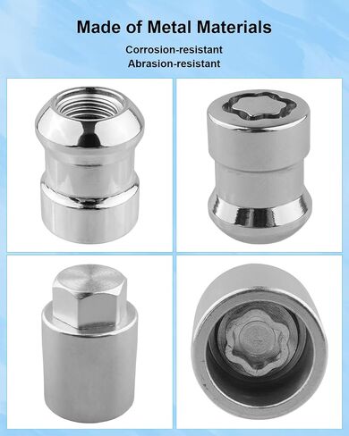 Wheel Lock Lug Nut Set Fit for Honda CR-V 2007-2025 Civic 2016 Accord 2008-2012 Anti-Theft Chrome Alloy Replace 08W42-SCV-101 08W42SCV101 08W42-SCV-100 08W42SCV100 08W42-SCV-102 08W42SCV102 Short in Saudi Arabia