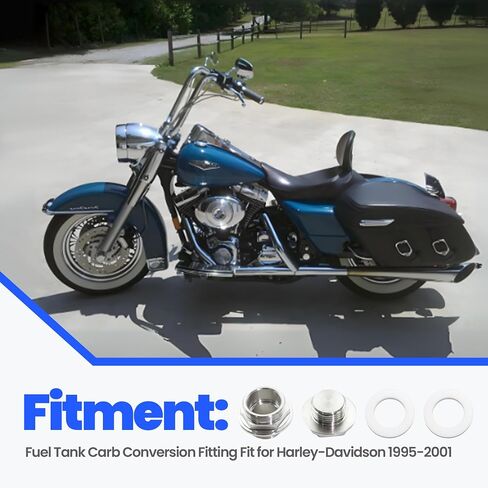 Fuel Tank Carb Conversion Fitting Fit for Harley-Davidson 1995-2001 Replace 62052 in Saudi Arabia