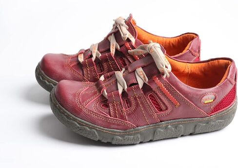 TMA EYES Women's Casual Lace-Up Breathable Mesh and Leather Sneaker in Kuwait