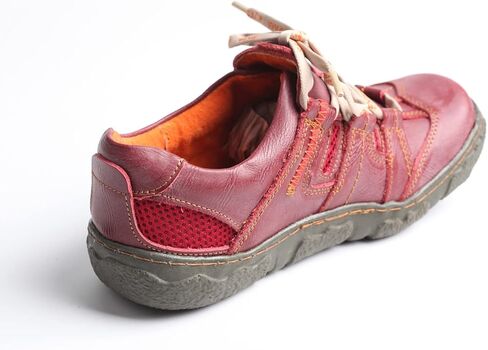 TMA EYES Women's Casual Lace-Up Breathable Mesh and Leather Sneaker in Kuwait