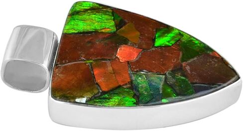 Starborn Ammolite and Sterling Silver Shield Pendant in Saudi Arabia