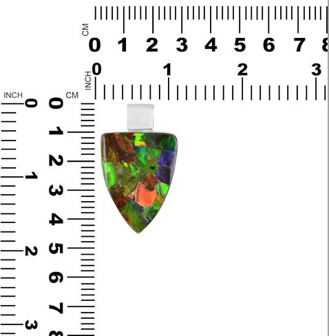 Starborn Ammolite and Sterling Silver Shield Pendant in Saudi Arabia