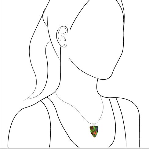 Starborn Ammolite and Sterling Silver Shield Pendant in Saudi Arabia