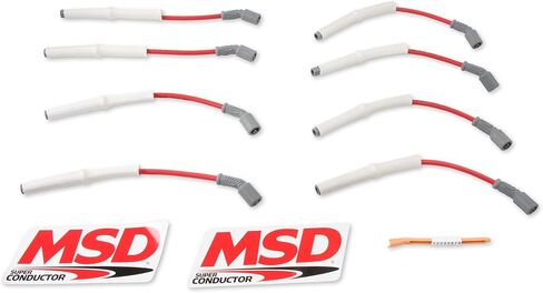 MSD 39849 Super Conductor Spark Plug Wire Set, Red in Saudi Arabia