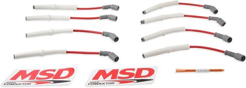MSD 39849 Super Conductor Spark Plug Wire Set, Red in Saudi Arabia