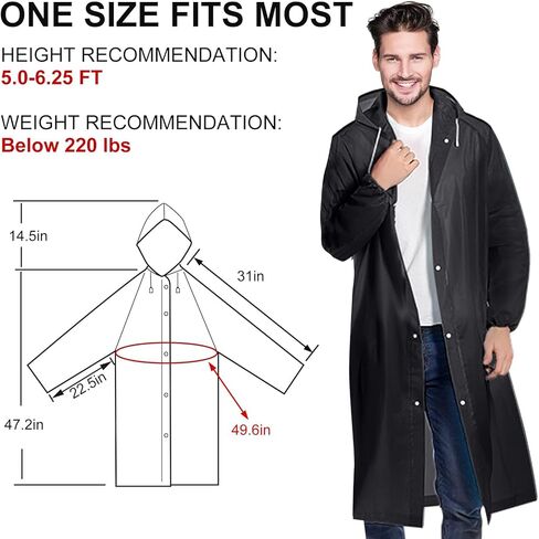 Ponchos Family Pack, (8 Pack) Rain Poncho for Adults Disposable Emergency Rain Ponchos in Saudi Arabia