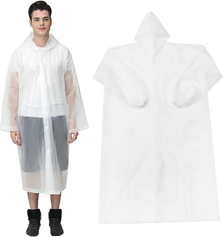 Totority Rain Ponchos للبالغين معطف غير مريح بدلة واضحة العتاد الرجال القابلة لإعادة الاستخدام مقاوم للماء طويل السترة in Saudi Arabia