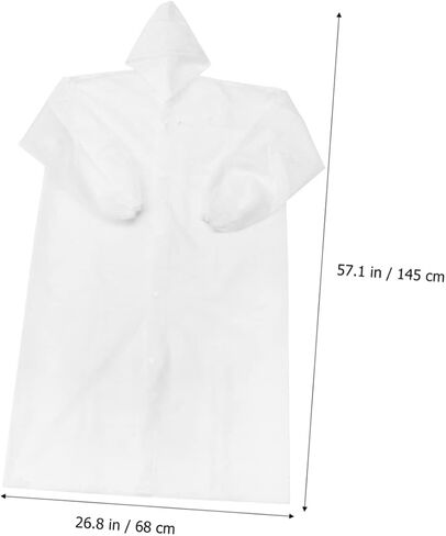 Totority Rain Ponchos للبالغين معطف غير مريح بدلة واضحة العتاد الرجال القابلة لإعادة الاستخدام مقاوم للماء طويل السترة in Saudi Arabia