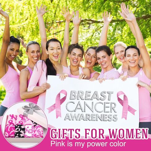 5 Pairs Fuzzy Pink Ribbon Socks Breast Cancer Awareness Gifts Accessories Breast Cancer Cozy Fluffy Warm Socks for Women Home Pink out Day at School Outfits Support Fundraising Event in Saudi Arabia