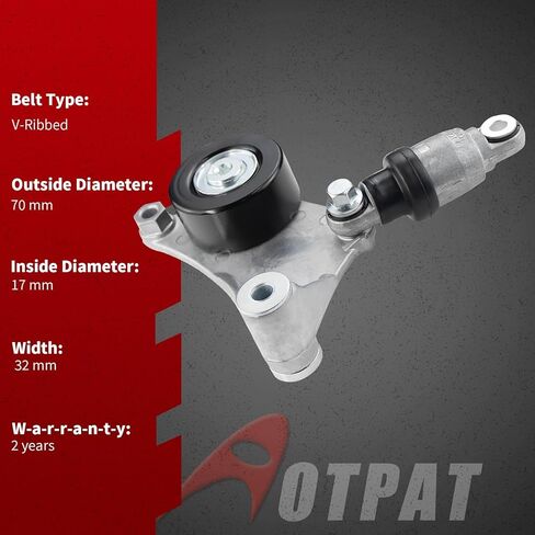 Belt Tensioner Assembly with Pulley Fit for:-Toyota Camry 2002-2009, Highlander 2001-2007, for:-RAV4 2001-2008, Solara 2002-2008 for:-Scion tC 2010, xB 2008-2012 Replace OE# 38216 1660128021 in Saudi Arabia