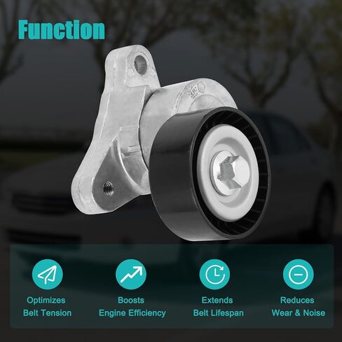 19311461 Belt Tensioner Assembly with Pulley (2.0L 2.4L L4) For Dodge Dart 2013-2016,For Jeep Cherokee Renegade 2015-2019,Compass 2018-2020,For Fiat 500X 2016-2018,For Chrysler 200 4627742AA in Saudi Arabia