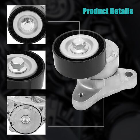 19311461 Belt Tensioner Assembly with Pulley (2.0L 2.4L L4) For Dodge Dart 2013-2016,For Jeep Cherokee Renegade 2015-2019,Compass 2018-2020,For Fiat 500X 2016-2018,For Chrysler 200 4627742AA in Saudi Arabia