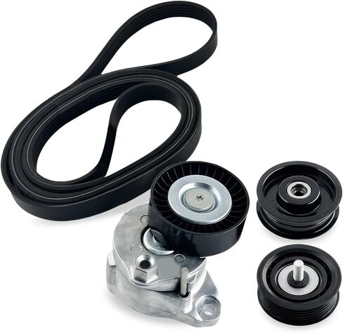 Belt Tensioner Idler Pulley Serpentine Belt Kit,Fit for Mercedes-Benz C300 C350 CLK350 E350 GL450 GLK350 ML350 S550 SL550 SLK350 2005-2011,Replace# 2722021419 2722000270 2722021019 6pk2404 in Saudi Arabia