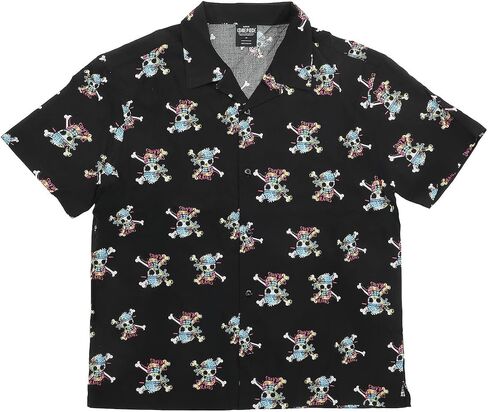 One Piece (Manga) All-Over Print Men's Collared Button-Up Short Sleeve Shirt in Saudi Arabia