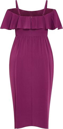 City Chic Women's Cocktail Dress-Flirtation Drape Midi in Saudi Arabia