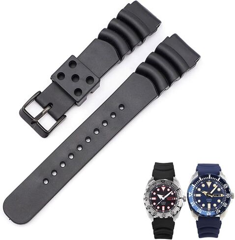 حزام المطاط متوافق مع ساعات Seiko Vivers لاستبدال فرقة الساعات 22 مم للرجال in Kuwait