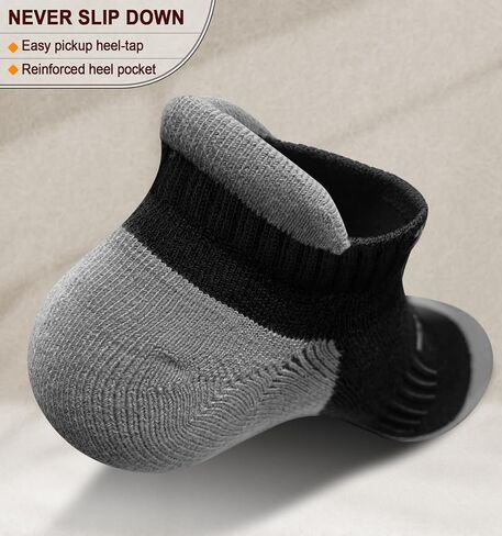 Running Socks Men,Men Athletic Socks No Show Breathable with Cushioned Sole in Saudi Arabia