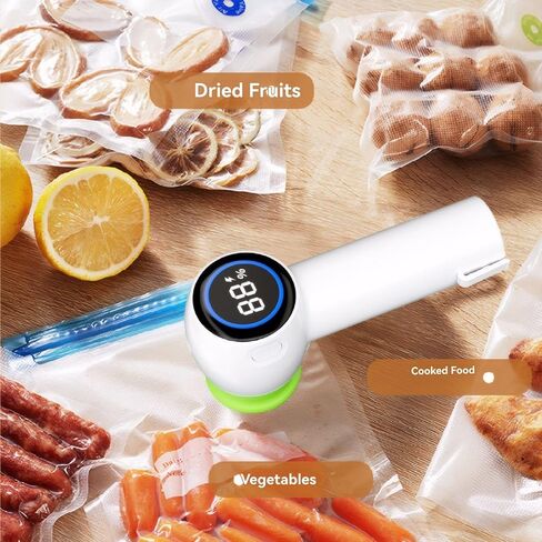 cjc Handheld Vacuum Sealer,4-in-1 Vacuum Sealer for Food,Electric Mason Jar Vacuum Sealer, Rechargeable Vacuum Sealer, Portable Food Vacuum Sealer Machine, Small Vacuum Sealer for Travel,Food Storage in Saudi Arabia