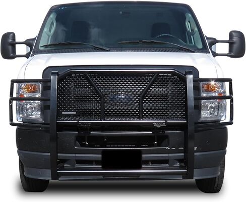 Black Horse Rugged Heavy Duty Grille Guard Modular Black Compatible with 2015-2025 Ford E-350/2015-2025 Ford E-450 -RU-FO350-B in Saudi Arabia