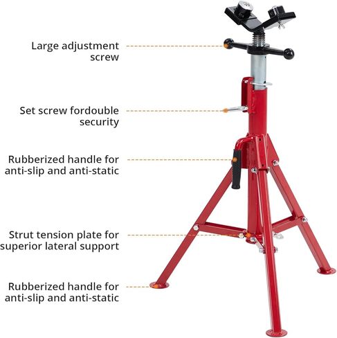 حامل فولاذي قابلة للتعديل ، 28-52 "ارتفاع 2500 رطل الحمل سعة مقبس قابلة للطي مع الاستقرار من الدرجة التجارية لورش العمل والمستودعات in Kuwait