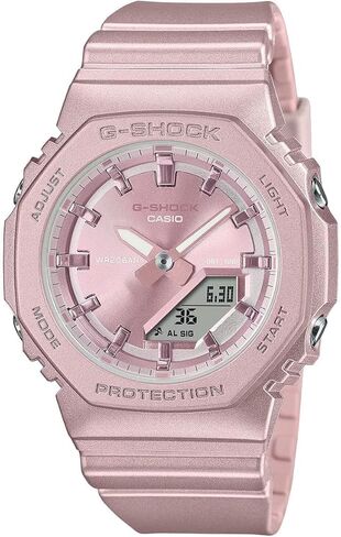 Casio G-Shock حريري نغمة بيرسنت الوردي ونصف الرقمية ساعة GMA-P2100ST-4A in Saudi Arabia