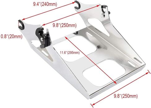 TCT-MOTORPARTS Chopped Tour Luggage Trunk w/Mounting Rack Fit for Harley Touring Road King Electra Glide 2014-2025 in Saudi Arabia